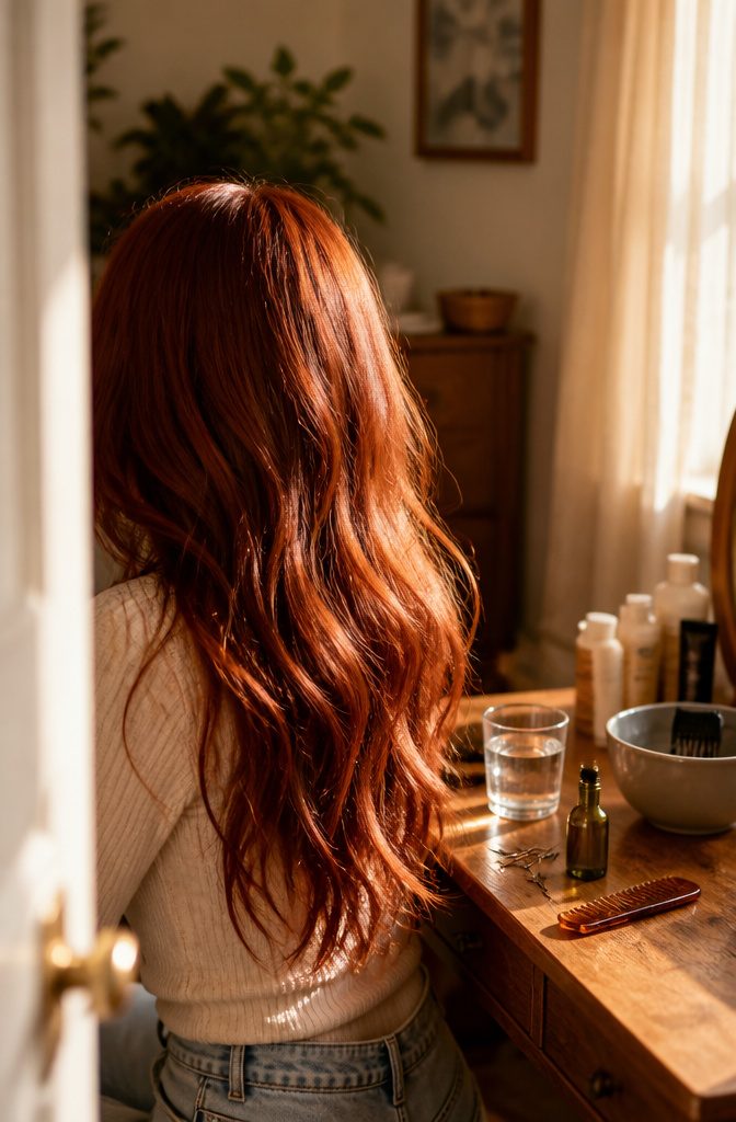 Garnier Nutrisse Terracotta Chili hair color kit with grapeseed oil ampoule