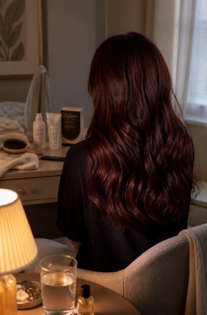 L’Oréal Paris hair color box showing red and red-brown shade options