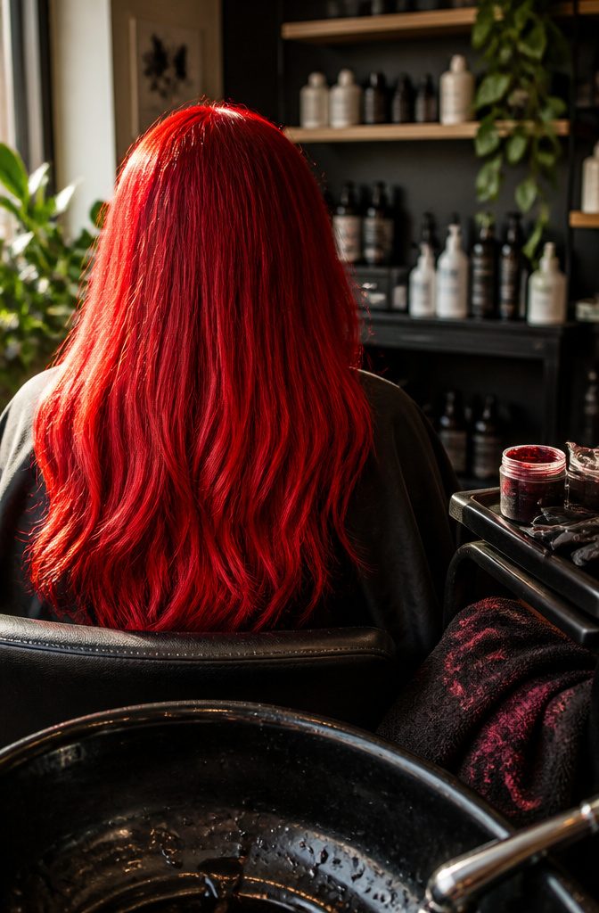 Manic Panic Pillarbox Red semi-permanent hair color container