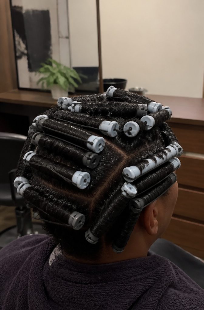 Black woman with natural hair in a portrait